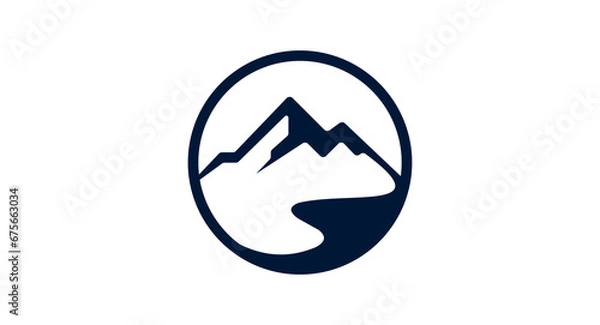Obraz mountain circle logo template vector