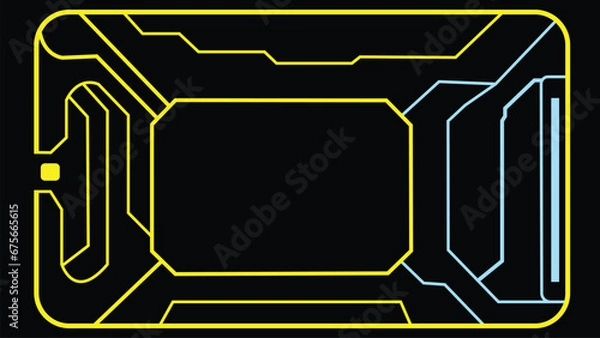Fototapeta Stripes technology circuit board vector concept abstract background