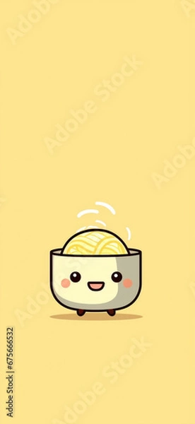 Obraz A small and cute bowl in minimalism design wallpaper