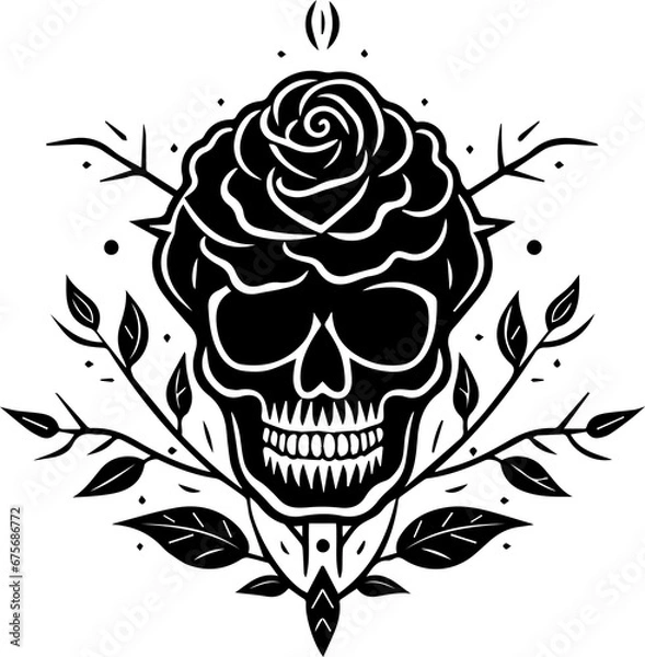 Fototapeta Rose Sugar Skull