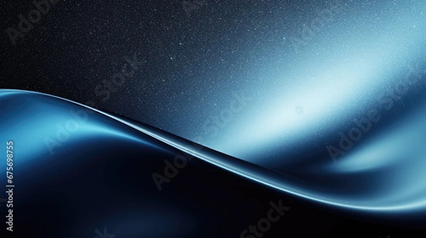 Fototapeta Abstract dark background.Silk satin fabric.,white blue color. Elegant background with space for design. Soft wavy folds. Abstract Background with 3D Wave Bright blue , Christmas, birthday, anniversary