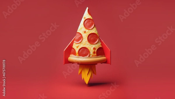 Obraz Fast delivery of pizza