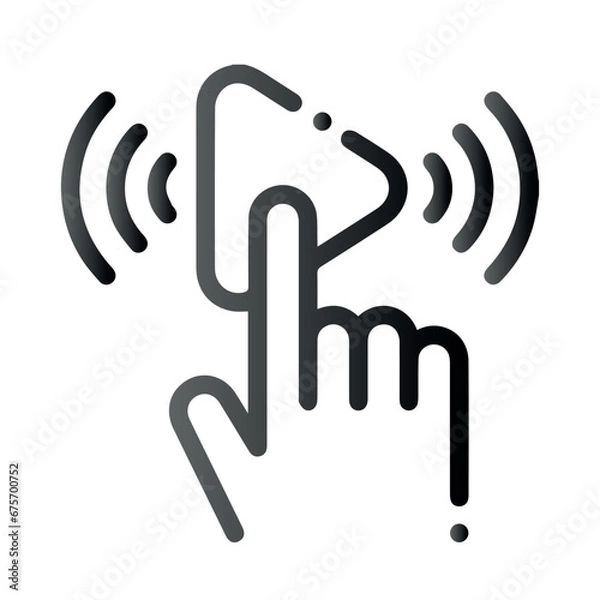 Fototapeta Very Clear black gradient vector ICON on white background for business and infographic designs