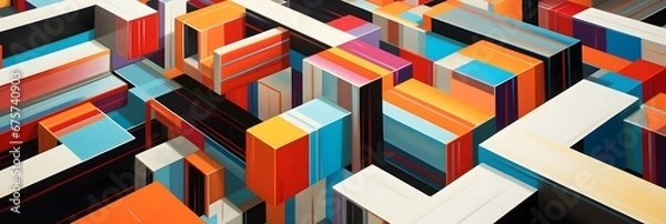 Fototapeta Wide screen colorful abstract wallpaper background design