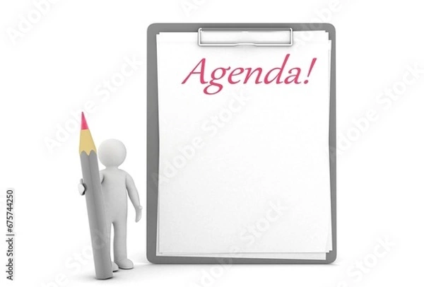 Obraz agenda.3d Render Illustration.