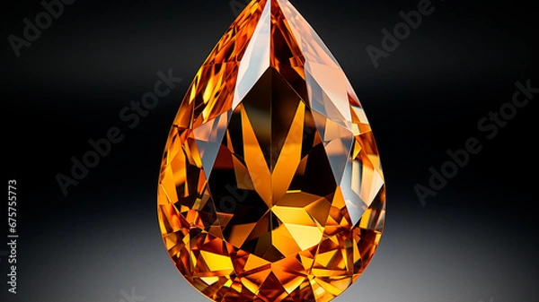 Fototapeta diamond in glass with reflection