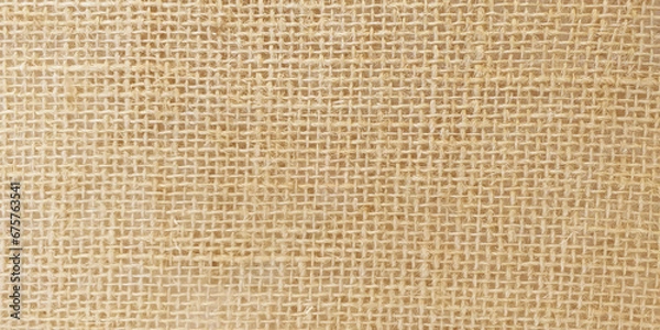 Obraz Seamless brown rough sack texture Vector illustration.