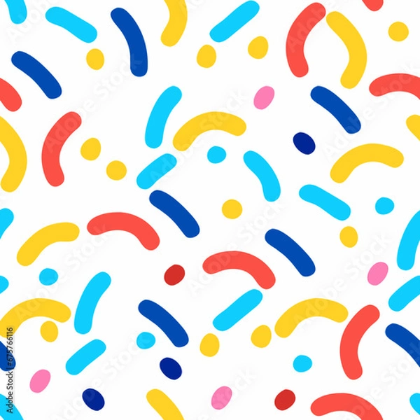 Fototapeta Confetti pattern on a white background