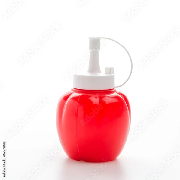 Obraz Sauce bottle isolated white background
