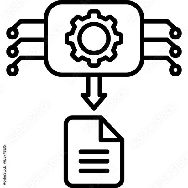Fototapeta Machine Generated Data Icon