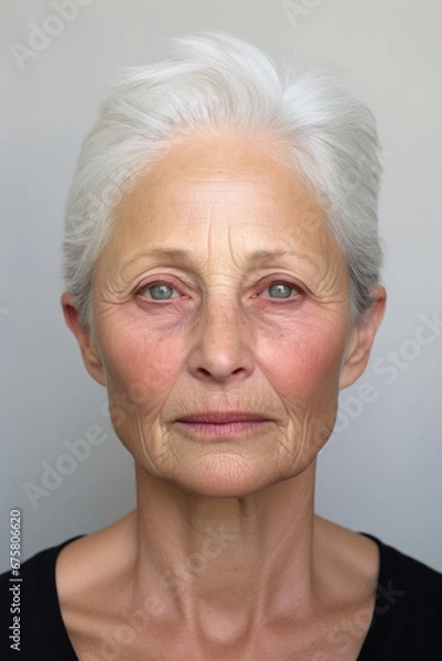 Fototapeta Unforgettable Self-Portrait: Aging Gracefully, Raw Selfies of random people