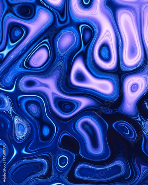 Obraz Abstract liquid space pattern art with circles and waves