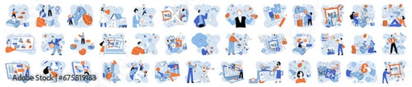 Fototapeta Web 3 vector illustration. The web3 revolutionizes internet by integrating blockchain technology and decentralized networks In metaverse, web3 acts as underlying infrastructure powers immersive