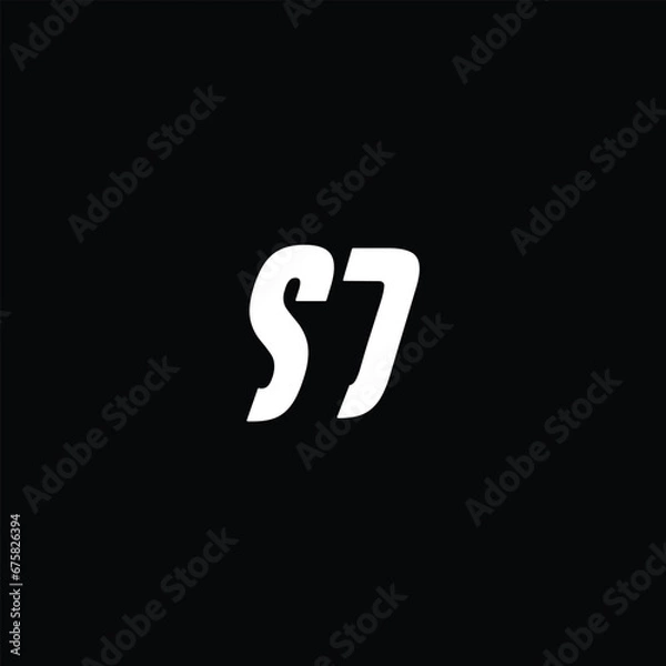 Fototapeta SD logo design vector template,Letter S D icon logo design template.creative initial SD symbol. 