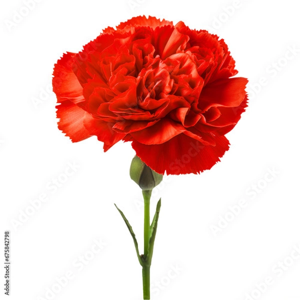 Obraz red flower carnation on isolated background