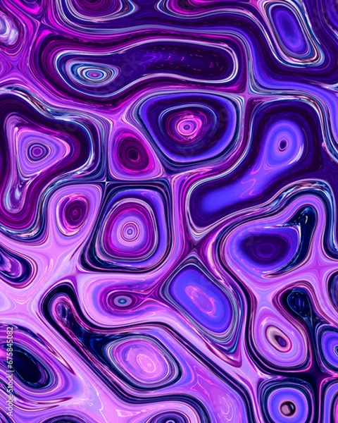 Obraz Abstract liquid space pattern art with circles and waves