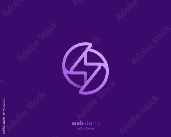 Fototapeta Creative web storm logo gradient