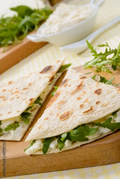 Obraz Piadina romagnola, close-up, fuoco selettivo