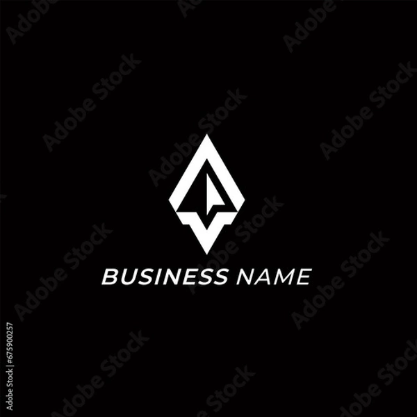 Fototapeta logo design creative triangle arrow
