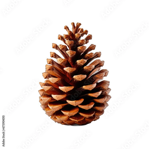 Fototapeta Shortleaf pine cone isolated on transparent background