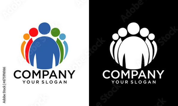 Obraz people comunity logo,for comunity people and busines logo simple modern