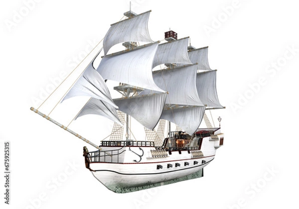 Fototapeta 3d rendering of Sailing ship .