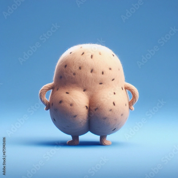 Obraz Funny potato character from behind