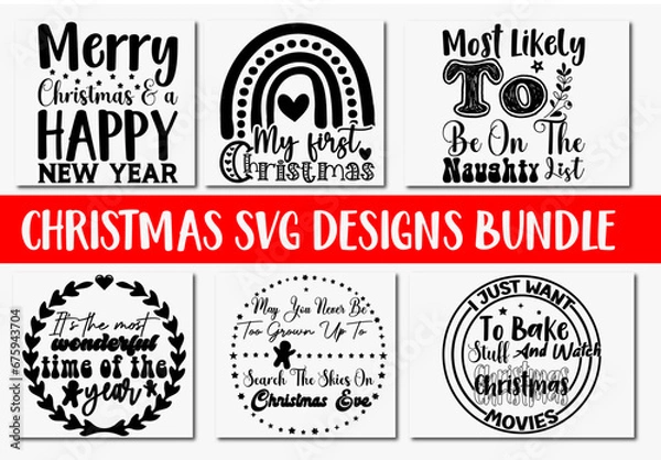 Obraz Christmas SVG Designs Bundle