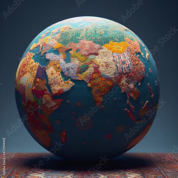 Obraz The ground is covered with Persian carpets