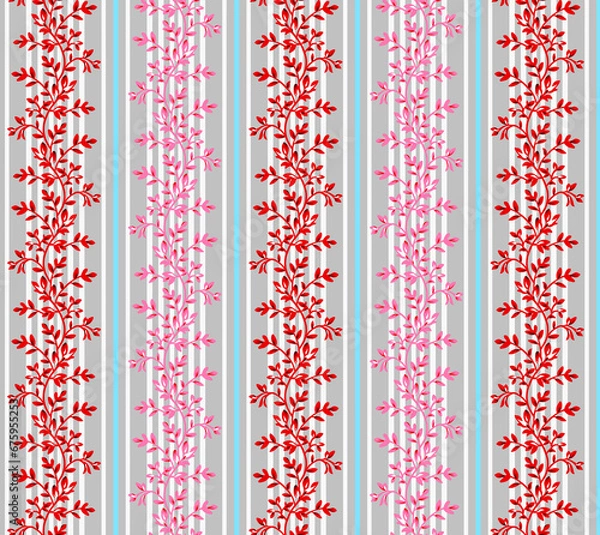 Obraz Textile and digital seamless pattern design	