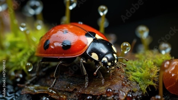 Fototapeta Ladybug, Background Image, Background For Banner, HD