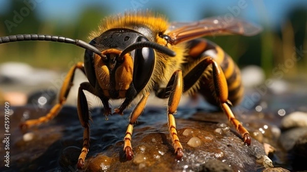 Fototapeta Wasp, Background Image, Background For Banner, HD