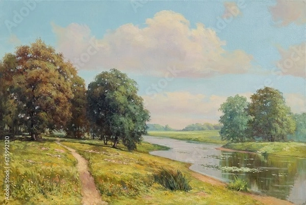 Fototapeta landscape with trees