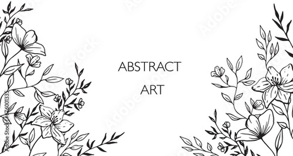 Fototapeta Flower abstract background, vector, graphic flowers