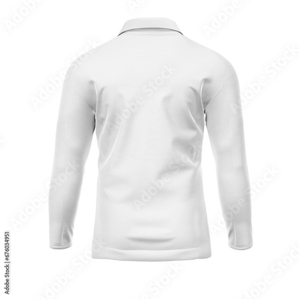 Fototapeta a image of a Long Sleeve Polo Raglan isolated on a white background