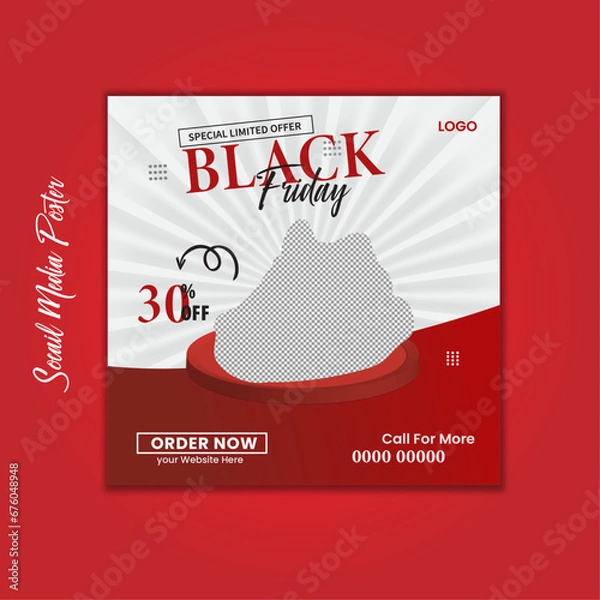 Fototapeta Social Media product Poster Design Template