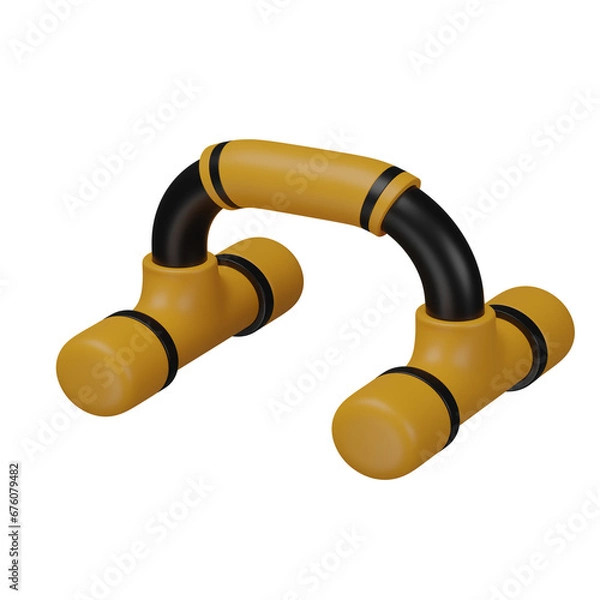 Fototapeta 3d render pushup bar   illustration