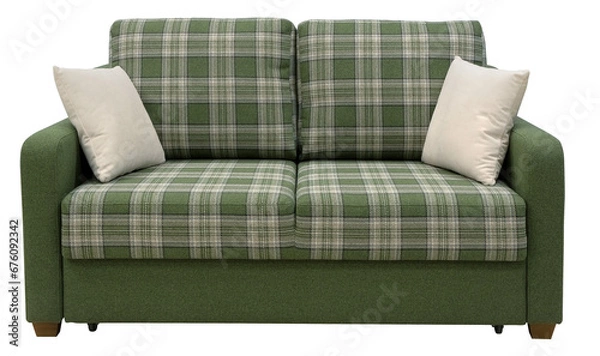 Fototapeta Sofa isolated on white background. Including clipping path