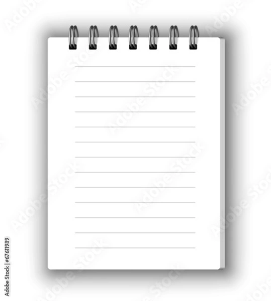 Fototapeta Vertical notebook