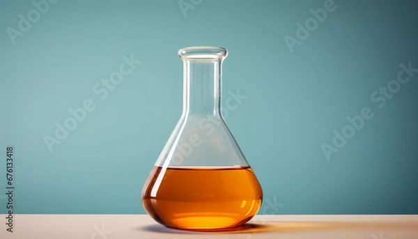 Obraz laboratory flask with liquid