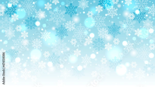 Fototapeta キラキラした雪のイラスト背景