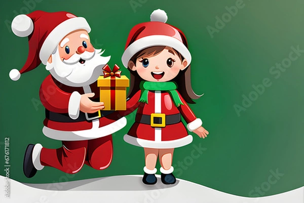 Fototapeta Christmas-related things.
Generative AI