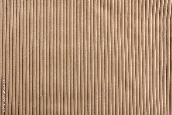 Obraz Tan corduroy fabric, closeup of surface material texture