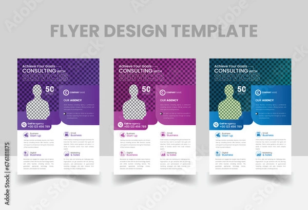 Fototapeta Modern Business Flyer Design Template 