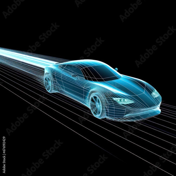Fototapeta  A concept car with aerodynamics modelled after 
