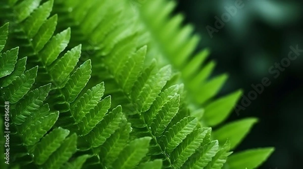 Obraz Natural green fern : Generative AI