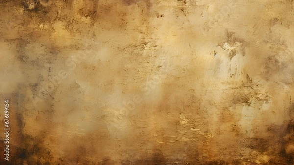 Fototapeta Worn out golden grunge background texture. generative AI.