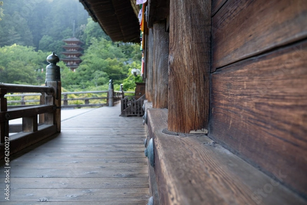 Obraz 長谷寺，奈良県，寺， 日本の建築物，木造，伝統, 日本の文化，建築,，アジア，仏塔,，古代， 旅行，日本,，伝統，歴史