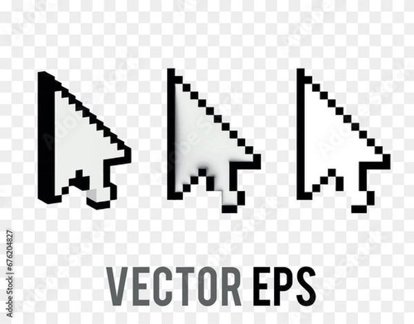 Fototapeta Computer classic mouse control arrow cursor pointer 8 bits pixelized icon