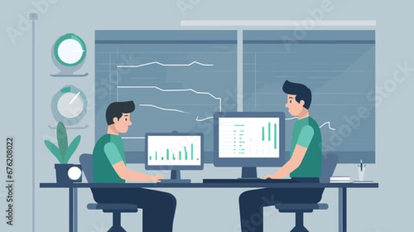 Obraz Concept vector illustration of business situation.